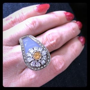 💍 Miriam Salat blue ring - Size 6 💍